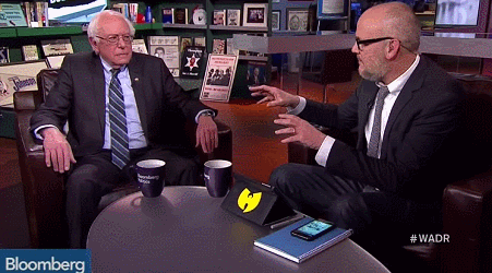 Bernie Sanders Cites Lloyd Blankfein as an Example of Wall Street Greed Jan 6, 2016 1:57 AM EET On “With All Due Respect,” Democratic presidential candidate Bernie Sanders discusses his speech on financial reform. When asked for an example of Wall Street greed, the Vermont senator says Goldman Sachs’ Lloyd Blankfein makes huge amounts of money “after destroying the economy.” “I’m a Keynesian in many respects,” said Sanders, who called trickle-down economics a “fraudulent theory.”